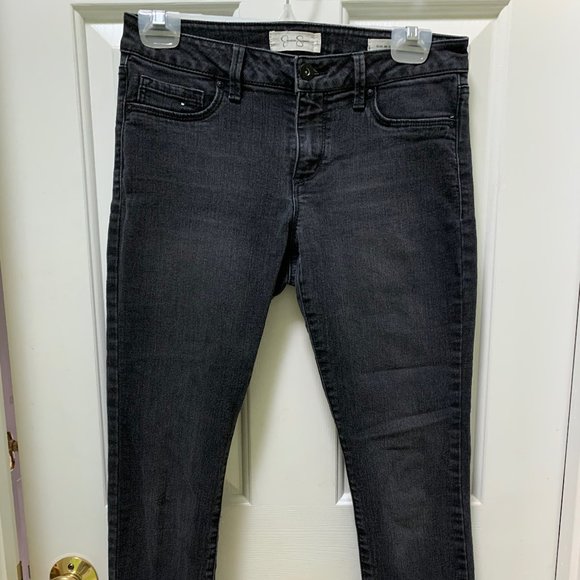 Jessica Simpson | Black Denim Jeans with Fringe - Picture 1 of 3